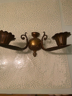 Bronze double wall sconce like new, genuine antique