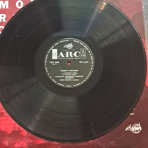Mozart Rossini Overtures record used, good condition