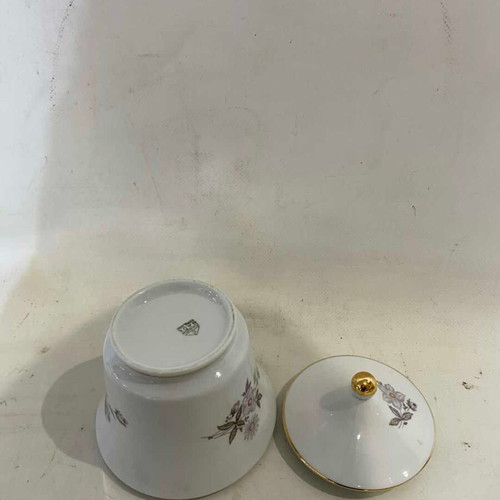 ĆMIELÓW porcelain sugar bowl vintage used, 12x12, made in Poland