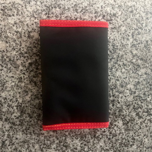 Diesel wallet new, recycled fabric black with red details