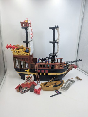 Fisher Price Imaginext Pirate Raider Ship used, some missing parts