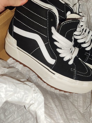 Vans double-layer sneakers new, black and white, size 38