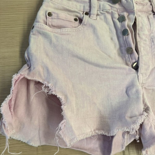 Reiko pink denim shorts XS high waist button fly like new