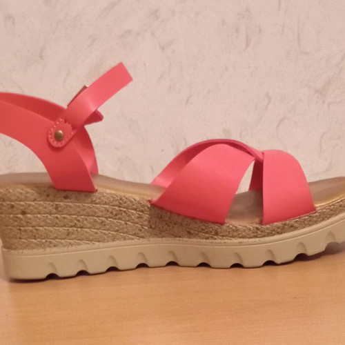 Women's sandals eco leather size 38 like new orange