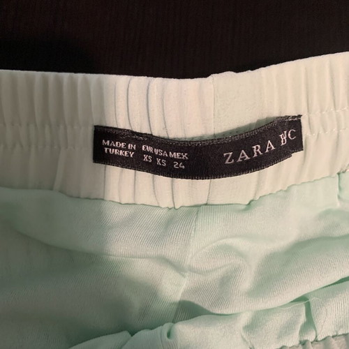 Zara women's pleated palazzo pants XS like new, green turquoise