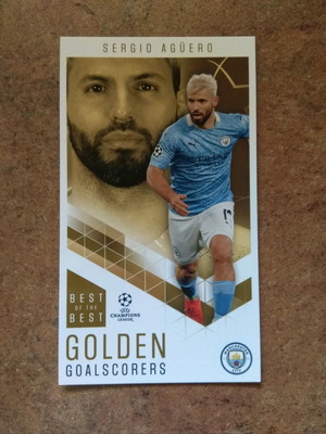 Sergio Aguero XXL card new from Topps UEFA Champions League 2020-2021 collection