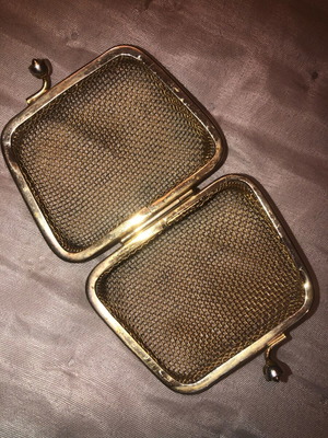 Collectible gold vintage metal wallet like new