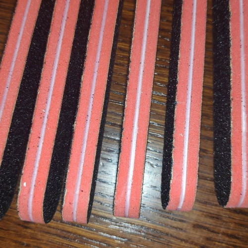 Hard nail files for artificial nails, pack of 10, new