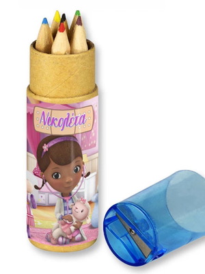 Doc McStuffins Colored Pencils 10pcs new with name in kraft case