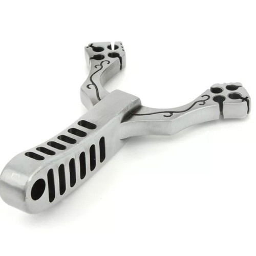 Metal Combat Hunting Slingshot new with 8 rubber bands