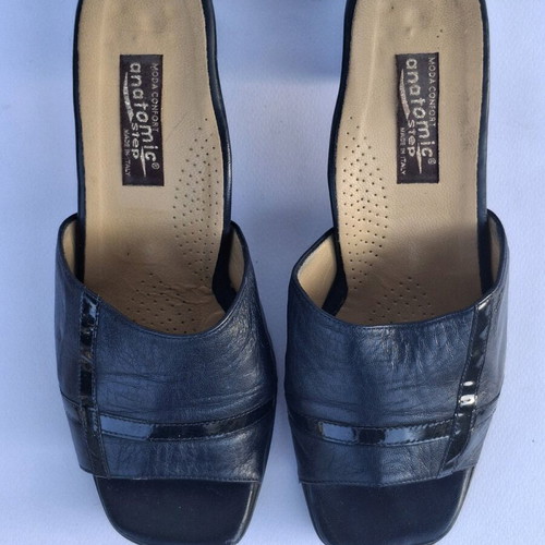 Leather mules 38 Moda Confort made in Italy like new