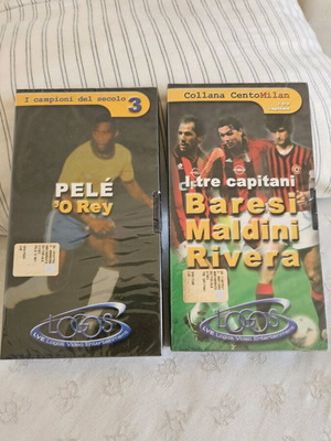 Βιντεοκασέτες VHS Pele & Maldini καινούργιες, σφραγισμένες συλλεκτικές