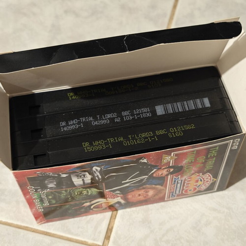 Doctor Who Trial of a Time Lord VHS limited collectible tin like new