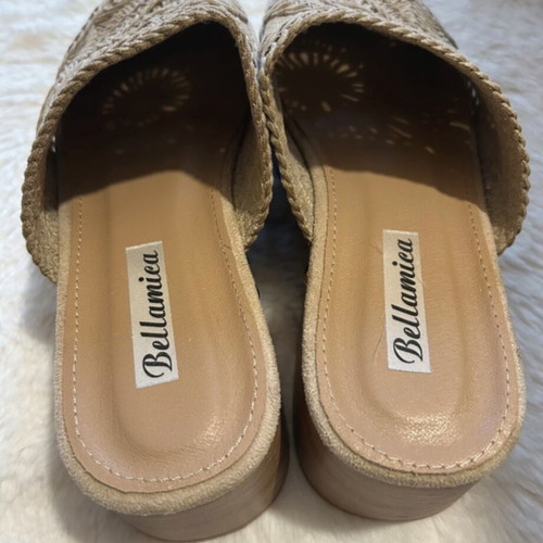 Clogs with heel like new, size 37, beige