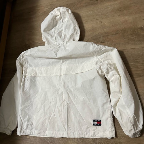 Tommy Jeans windbreaker jacket size M like new, oversized, white