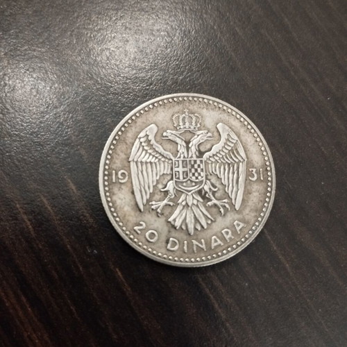 20 Dinara silver coin used