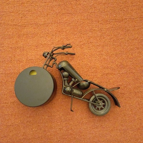 Metal motorcycle clock new, length 30 cm