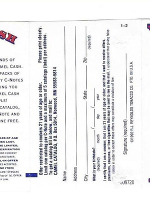 Camel collectible coupon used from 1990