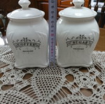 Coffee and sugar jars like new, set of 2 pieces