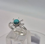 Turquoise Silver Plated Adjustable Ring new