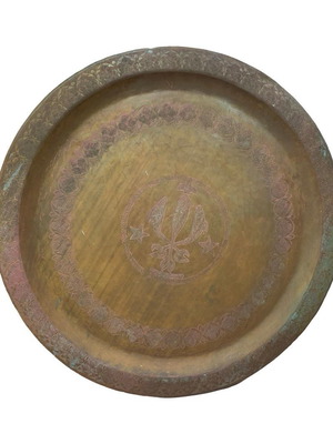 Σινί μεγάλο χάλκινο σφυρήλατο μεταχειρισμένο από τις αρχές του 20ου αιώνα