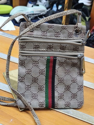 Gucci Lunetta Medium Crossbody Bag used, black and red