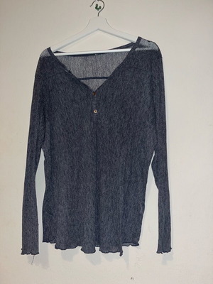 Transparent 100% cotton shirt used, gray and blue