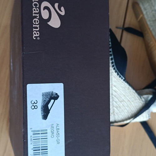 Macarena Alba50-GR Women's Espadrille Platforms Size 38 New
