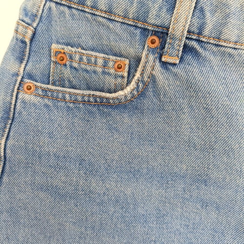 Bershka Blue Denim High Waist Shorts Like New, Size 36
