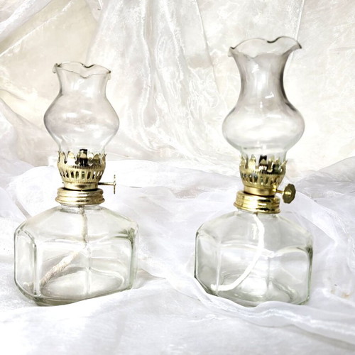 Glass Polygonal Paraffin Lamp new