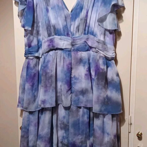 Long dress new with frill, multicolor, size 44