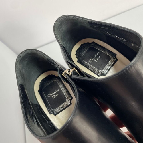 Dior leather heels like new, black, size 37.5
