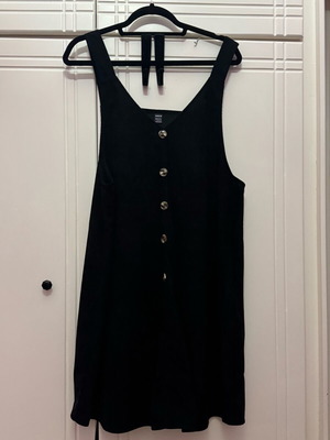Shein corduroy one-piece skirt new, black, size L
