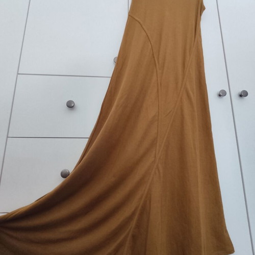 Zara cotton asymmetrical mustard long dress boho chic small used
