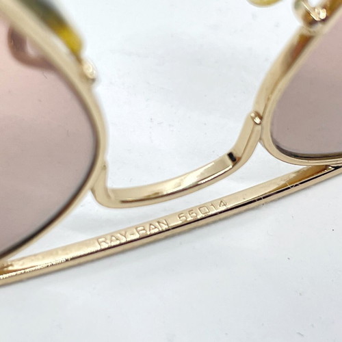 Ray-Ban Aviator RB3025 sunglasses used, pink and gold