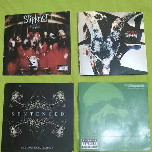 Music CD inserts pack of 5 with Slipknot, Limp Bizkit, Sentenced, Linkin Park Meteora