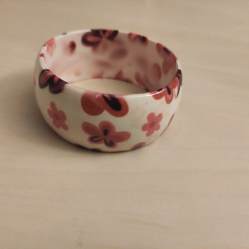 Vintage 90s Flower Print Bracelet like new, multicolor