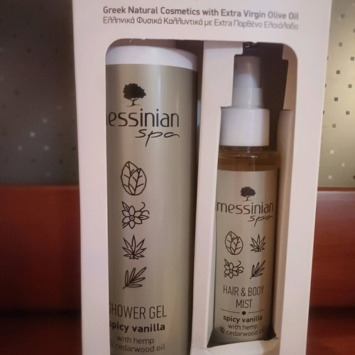 Messinian Spa shower gel and hair & body mist set new