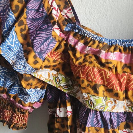BSB Crop Top Medium with Patchwork and Animal Print like new