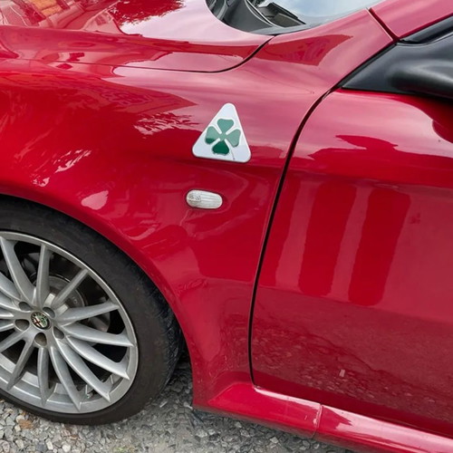 Alfa Romeo QV wing clovers new, aluminum pair
