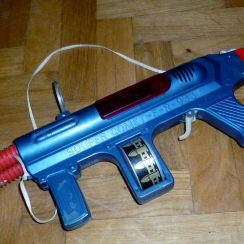 Greek Plastic Space Gun Super Comet F-R-933 like new, 70s