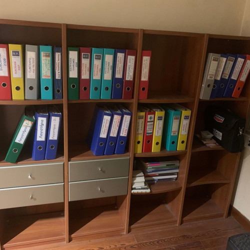 Neoset Bookcase 1.93m x 1.60m like new with drawers