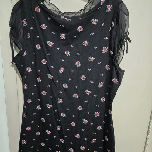 Promod blouse large black like new, elastic
