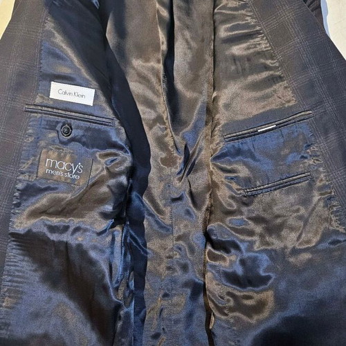 Calvin Klein men's checked jacket used, size L