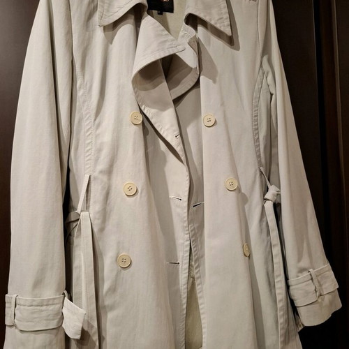 Iso vintage trench coat used, size M, gray beige with belt