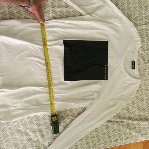 Bodytalk men's thin long-sleeve shirt like new, black and white, size M