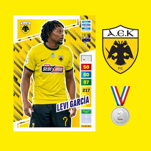 Levi Garcia AEK Athens Panini Superleague XL card new