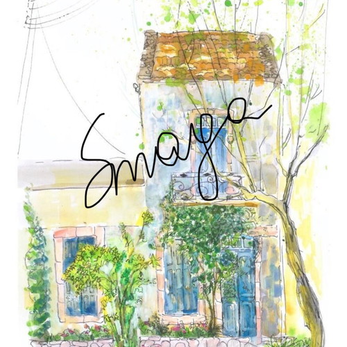 Poster A3 new from original painting, aquarelle Crete Greece