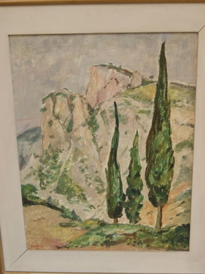 Giannis Kasolas Oil on Canvas 1968