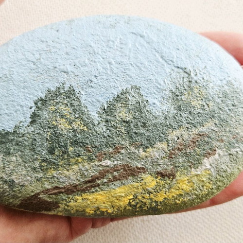 Handmade painted stone The Stillness Collection No4 like new